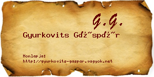Gyurkovits Gáspár névjegykártya